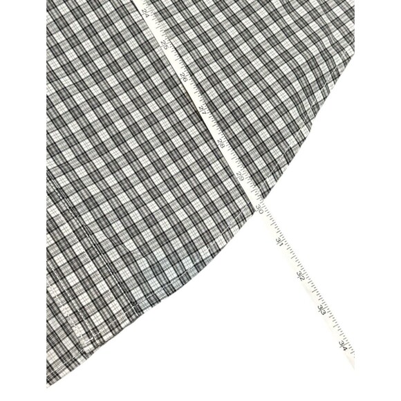 Wrangler White & Gray Plaid Button Up Shirt Pearl Snap Buttons Large Western - Picture 7 of 9